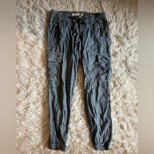 Drawstring jean joggers